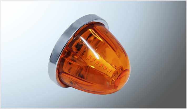 P/ATORNILLAR (9.5 cms) "Mr. TRUCK" AMBAR "EFECTO ESTRELLA" ROTATIVO FIJO Y ESTROBO 12-24 VOLTS CHINA /100