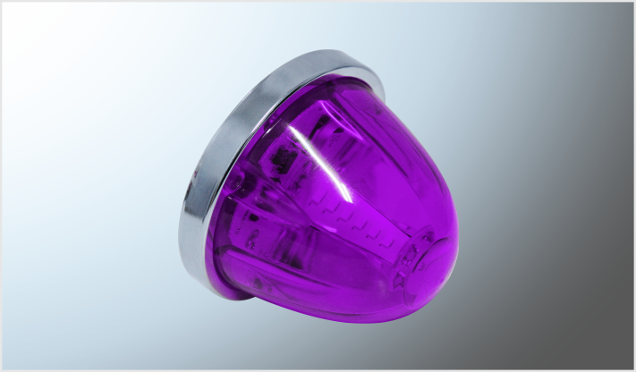 P/ATORNILLAR (9.5 "Mr. TRUCK" MORADO "EFECTO ESTRELLA" ROTATIVO FIJO Y ESTROBO 12-24 VOLTS CHINA /100