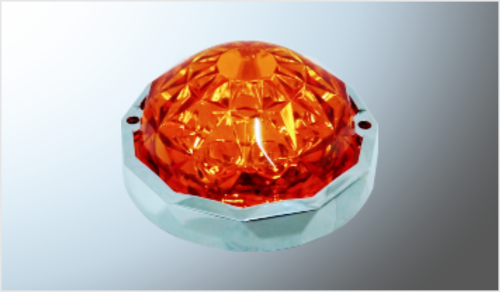 REDONDO CORTO (8 cms) "DIAMANTE" 12-24 Volts ALTA-BAJA- ESTROBO CHINA /