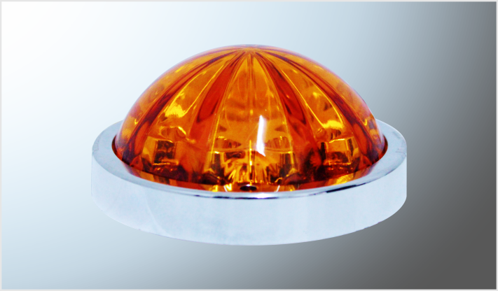 REDONDO CORTO AMBAR (8 cms) 12-24 Volts ALTA-BAJA-ESTROBO CHINA /