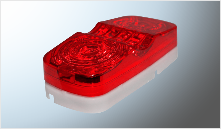 PLAFON DOBLE OPTICA "Mr. TRUCK" CON 12 LEDS FIJO 12-24 Volts BLISTER CHINA/100