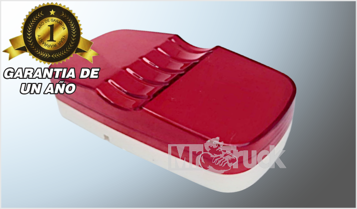 PLAFON DOBLE OPTICA "Mr. TRUCK" GEL ROJO 12-24 Volts BLISTER CHINA/10