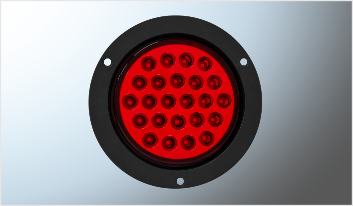 PLAFON P/ATORNILLAR 4" "Mr. TRUCK" PLAST. NEGRO 24 LEDS ROJOS 24 Volts ALTA-BAJA BLISTER CHI/40