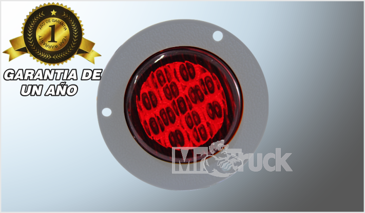 PLAFON P/ATORNILLAR RED. 2.5" "Mr. TRUCK" PLAST. GRIS 13 LEDS ROJOS 12 Volts /100