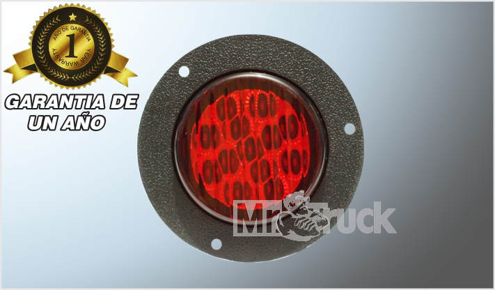 PLAFON P/ATORNILLAR 2.5" "Mr. TRUCK" ALTA- BAJA PLAST. NEGRO 13 LEDS ROJOS 12 Volts /100