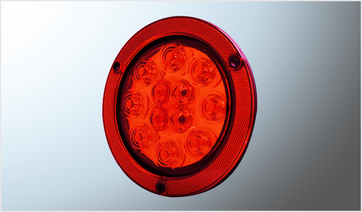 PLAFON P/ATORNILLAR RED. 4" "Mr. TRUCK" 12 LEDS ROJOS ALTA-BAJA- 12-24 Volts CHINA /40