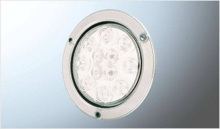 PLAFON P/ATORNILLAR RED. 4" "Mr. TRUCK" 12 LEDS CLAROS ALTA-BAJA- 12-24 Volts CHINA /40