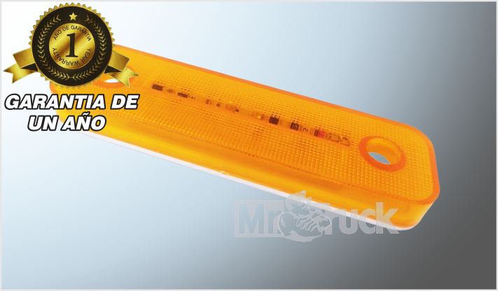 PLAFON P/ATORNILLAR 4" PLANO "MR. TRUCK" 6 LEDS AMBAR Y ESTROBO 12- 24 Volt/100