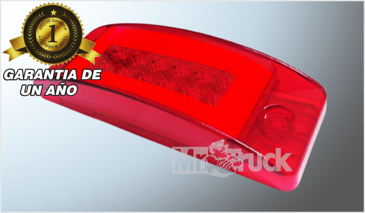 PLAFON P/ATORNILLAR 6" "Mr. TRUCK" RECT. ROJOS 12 LEDS FIJO-ESTROBO Y ALTA-BAJA 12-24 V /100
