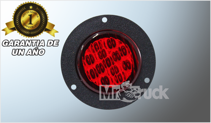 PLAFON P/ATORNILLAR RED. 2.5" "Mr. TRUCK" ALTA-BAJA PLAST. NEGRO 13 LEDS ROJOS 12-24 Volts