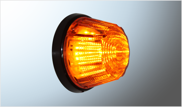 PLAFON UNIVERSAL 9 HIPERLEDS "EFECTO GEOMETRICO" "AMBAR" (9x5.5 cms) 12-24 Volts CHINA /50