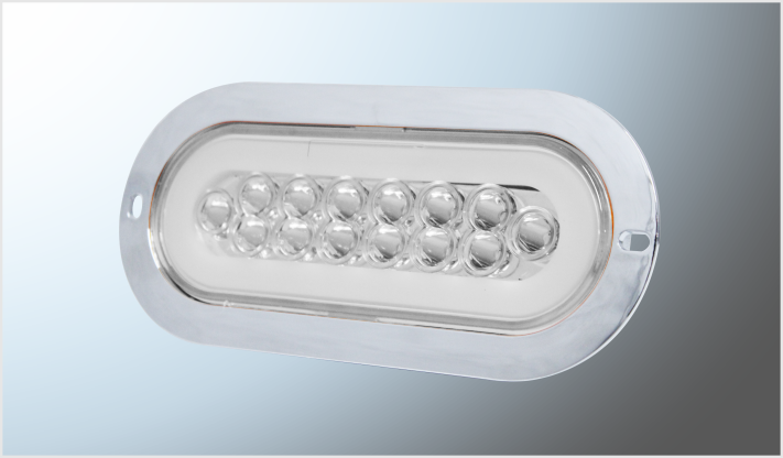 P/ATOR. OVAL. 6.3" "Mr. TRUCK" CROM. 14 LEDS CLAROS PLASMA 12- 24V ALTA-BAJA-ESTROBO- FUNCIO/40