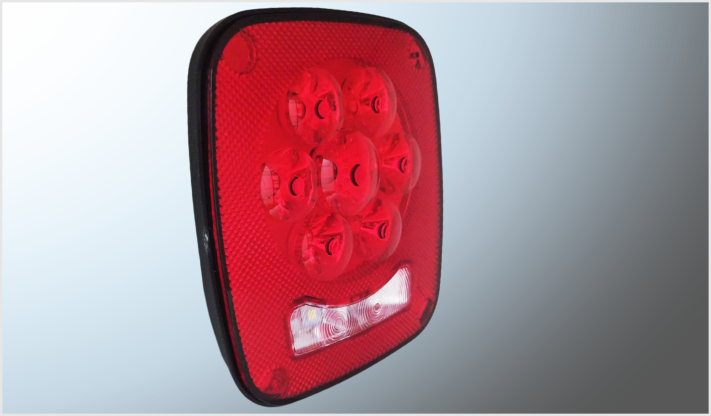 PLAFON CALAVERA "Mr. TRUCK" 9 LEDS 12 Volts T/JEEP ALTA-BAJA (17.1x14.6 cms) DOBLE BLISTER CHI/40