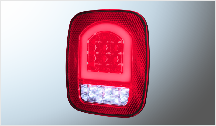 PLAFON CALAVERA RECT. "MR. TRUCK" 15 LEDS + GEL ALTA-BAJA-FIJA- 12-24 Volts CHINA /40
