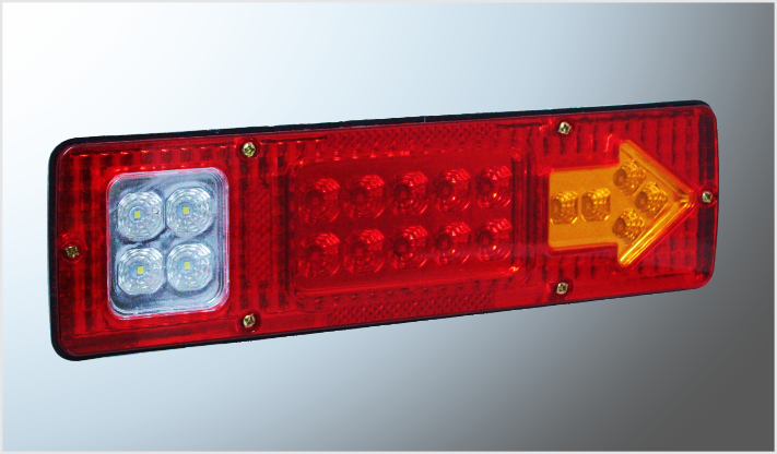 PLAFON CALAVERA "Mr. TRUCK" 19 LEDS 12 Volts P/MOTO TAXI (30 x9 cms) C/FLECHA DIRECC. FIJO- REV /50