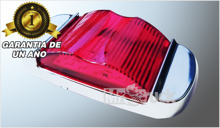 PLAFON LATERAL P/ATORN. 4" "MR.TRUCK" C/JOROBA Y BICEL CROM. 18 LEDS ROJOS 12-24 V ALTA-BAJA- ESTROB
