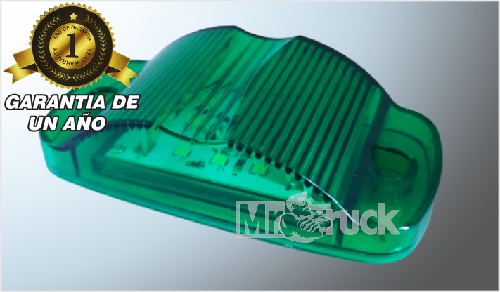PLAFON LATERAL P/ATORNILLAR 4" "MR. C/JOROBA 14 LEDS VERDES FIJO Y ESTROBO CHINA /100