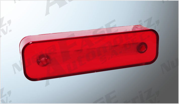 PLAFON P/ATOR. 4" RECT. PLANO "MR. TRUCK" 6 ROJO FIJO- ESTROBO 12-24 Volts CHINA/100