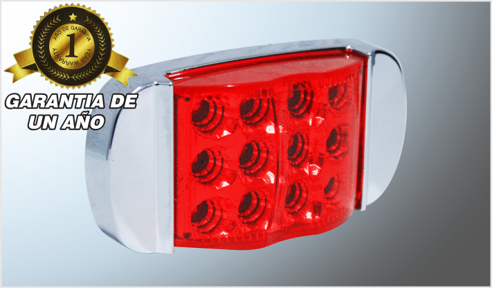 PLAFON LATERAL P/ATOR. "MR. TRUCK" C/JOROBA Y 12 LEDS ROJOS ALTA- BAJA-ESTROBO 12-24 Volts/100