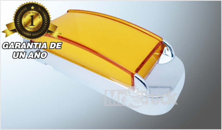 PLAFON RECTANGULAR TRUCK" PLAST. CROM. GEL AMBAR (15.2x5.8 cms) 12-24 V /100