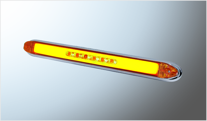 P/ATOR. OVAL. 14" 6 LEDS+PLASMA AMBAR CABINA-STOP- ESPEJO ALTA-BAJA- ESTROBO 12-24 Volts CHINA/50