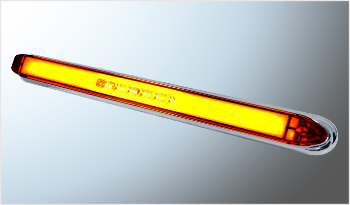 P/ATOR. OVAL. 17" 6 LEDS+PLASMA AMBAR CABINA-STOP- ESPEJO ALTA-BAJA- ESTROBO 12-24 Volts CHINA/50