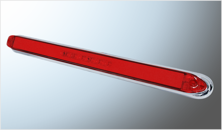 P/ATOR. OVAL. 17" 6 LEDS+PLASMA ROJO CABINA-STOP- ESPEJO ALTA-BAJA- ESTROBO 12-24 Volts CHINA/50