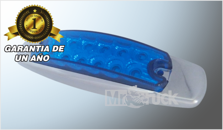 P/ATORNILLAR 6.3" OVALADO "MR. TRUCK" BISEL METALICO 12 LED AZUL 12 Volts T/PETERBILT CHINA /100