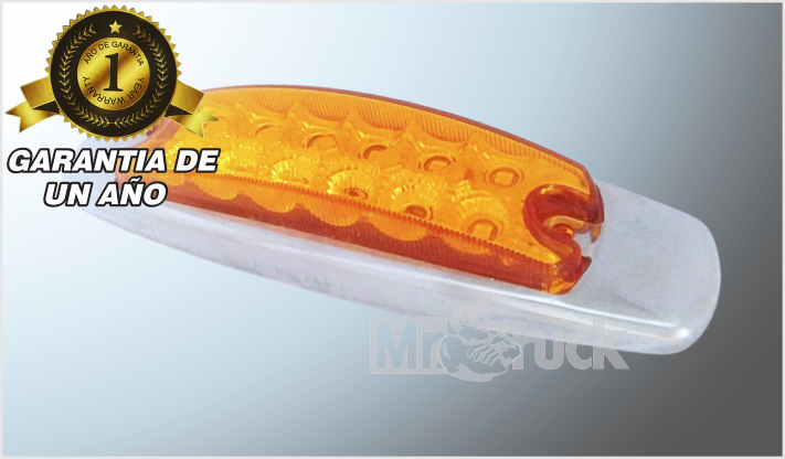 P/ATOR. 6.3" OVAL. "MR. TRUCK" BICEL 12 LEDS AMBAR Y ESTROBO 12-24 Volts CHINA/100