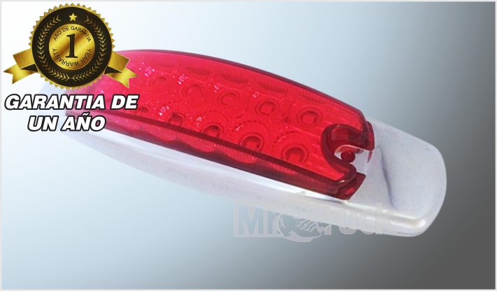 P/ATOR. 6.3" OVAL. "MR. TRUCK" BICEL 12 LEDS ROJOS Y ESTROBO 12-24 Volts CHINA/