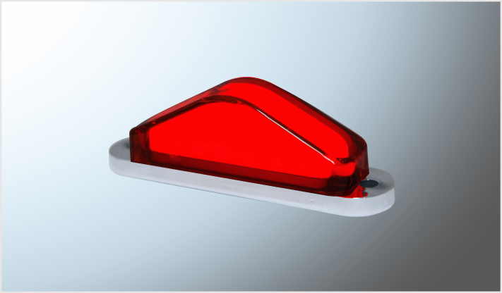 P/ATORNILLAR "Mr. TRUCK" MINI PIRAMIDE ROJO (8.5x2x3 cms) FIJO-ESTROBO 12-24 Volts CHINA/ 200
