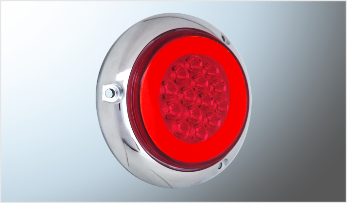 PLAFON P/ATORNILLAR 4" "Mr.TRUCK" 14 ROJO FIJO-ESTROBO PLASMA ALTA-BAJA 12-24 Volt/40
