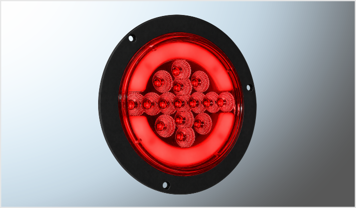 PLAFON P/ATOR. RED. 4" "Mr. TRUCK" NEGRO 15 ROJOS+PLASMA FIJO- 12-24 Volt /100
