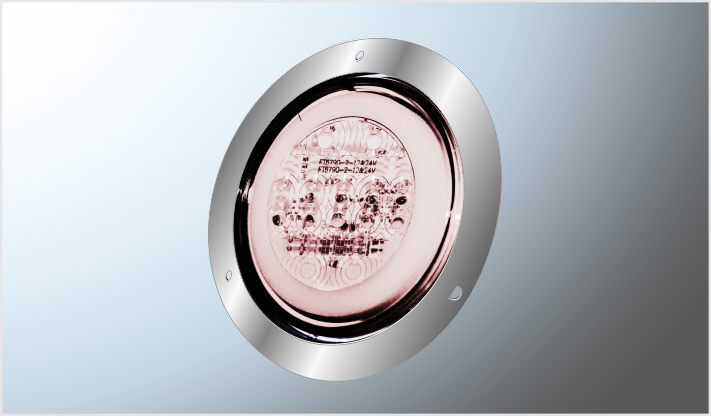 PLAFON P/ATORNILLAR 4" "Mr. TRUCK" PLAST. CROM.15 LEDS CLAROS PLASMA 12-24V ESTROBO- ALTA-BAJA40