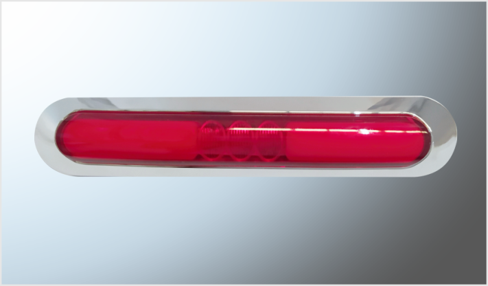 P/ATOR. OVALADO 17x3 cms "Mr. TRUCK" 3 LEDS+PLASMA ROJO FIJO Y ESTROBO 12 Volts /100