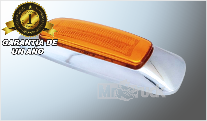 P/ATOR. OVALADO 11.8x3.8 cms "Mr. TRUCK" PLAST. CROMADO AMBAR 12V ALTA-BAJA CHINA /100