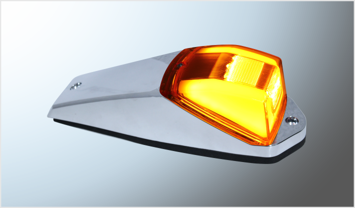 PLAFON ZEPPELIN T/KENWORTH "Mr. TRUCK" CROMADO AMBAR LEDS FIJO-ESTROBO+PLASMA ALTA-BAJA 12-24 Volts/20
