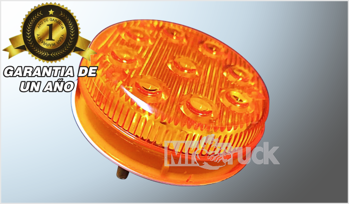 PLAFON P/ATORNILLAR REDONDO MINI BOCH 2.5" TRUCK" 9 LEDS AMBAR 12 Volts ALTA-BAJA CHINA /40