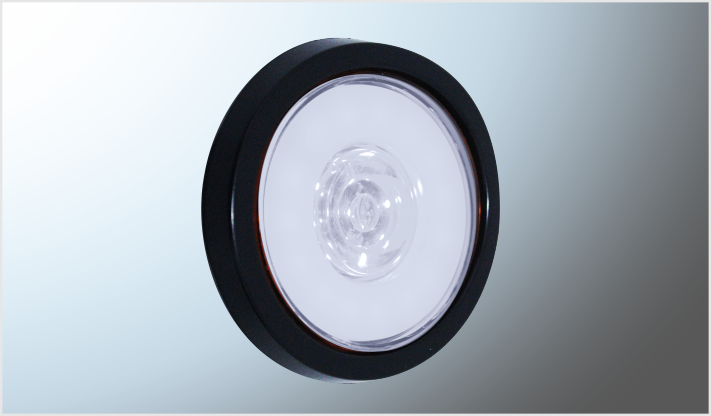 PLAFON P/EMBUTIR REDONDO "MR. TRUCK" 4" GEL CLARO 25 LEDS 12 Volts FIJO- ESTROBO NEGRO CHINA/60