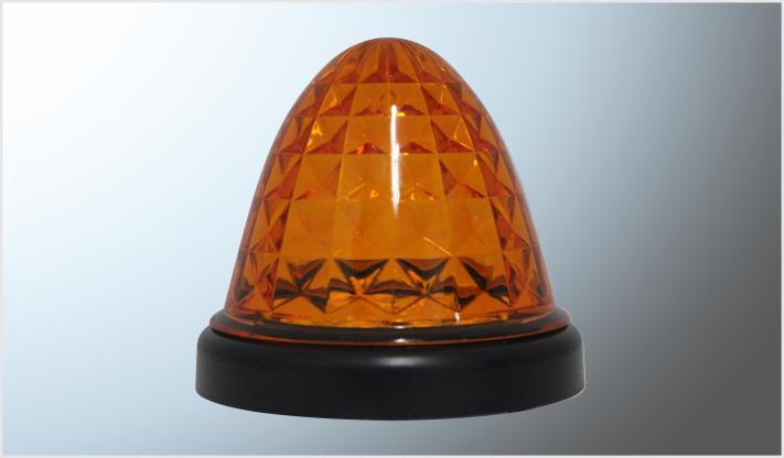 PLAFON CONICO TIPO CRISTAL (8.7 x 7.8 cms) PUNTA ZEPPELIN 12- 24 Volts CHINA /100
