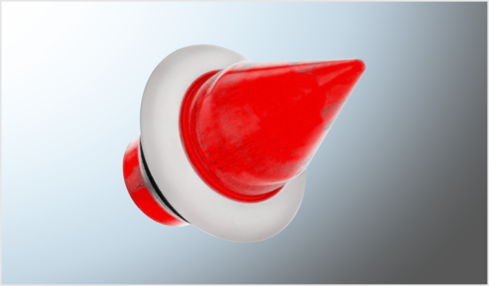 PLAFON "PICO" 2 LEDS ROJO MINI (4.5x1.5 cms) 12 Volts FIJO CHINA /100