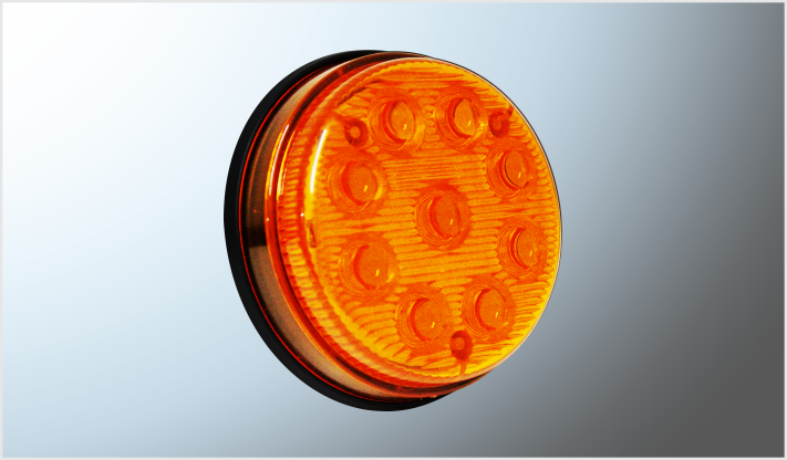 PLAFON REDONDO MINI (8 cms) 9 LEDS (2835) 12.24 Volts ROJO P/ATORNILLAR CHINA /400