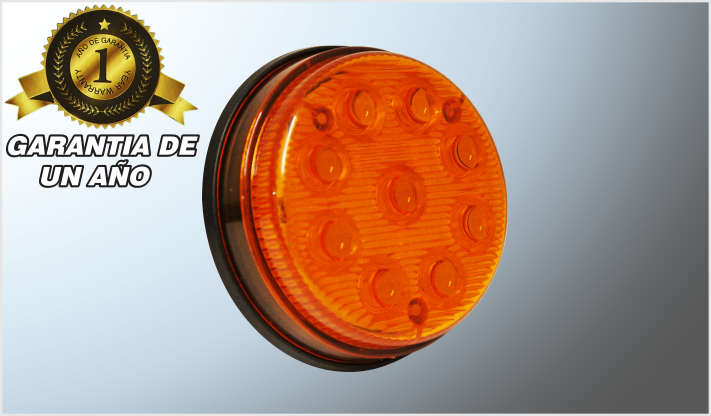 PLAFON REDONDO MINI (8 cms) 9 LEDS (2835) 12.24 Volts AMBAR P/ATORNILLAR CHINA /400
