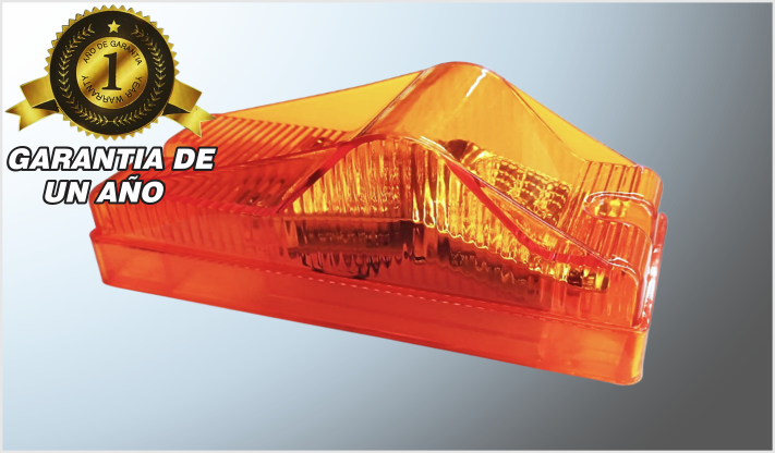 LATERAL T/CARRO 18 HYPERLEDS AMBAR (6x15 cms) 12-24 Volts ALTA Y BAJA CHINA /50