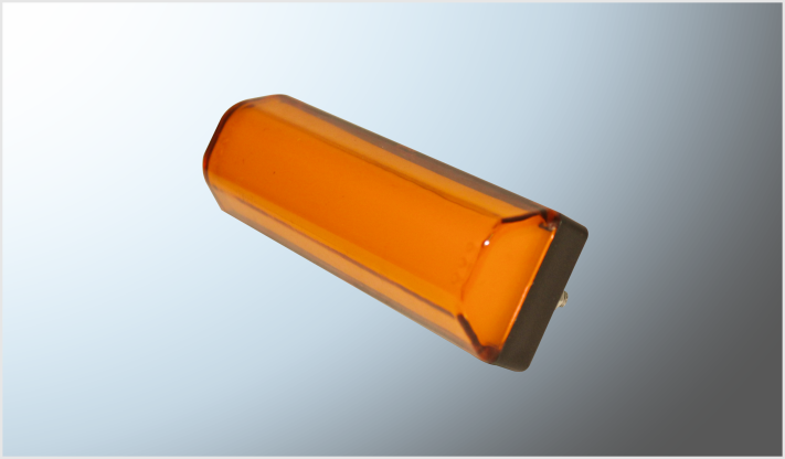 PLAFON P/ATORNILLAR RECT. "Mr. TRUCK" LATERAL AMBAR (9 x 2.8 cms) PLASMA FIJO- ESTROBO 12-24 Volts CHINA/100