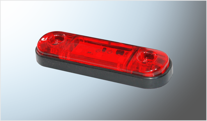 PLAFON OVALADO MINI 3 ROJOS FIJO (8.7 x 2.8 cms) 12-24 Volts CHINA /72