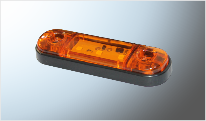 PLAFON OVALADO MINI 3 AMBAR FIJO (8.7 x 2.8 cms) 12-24 Volts CHINA /72