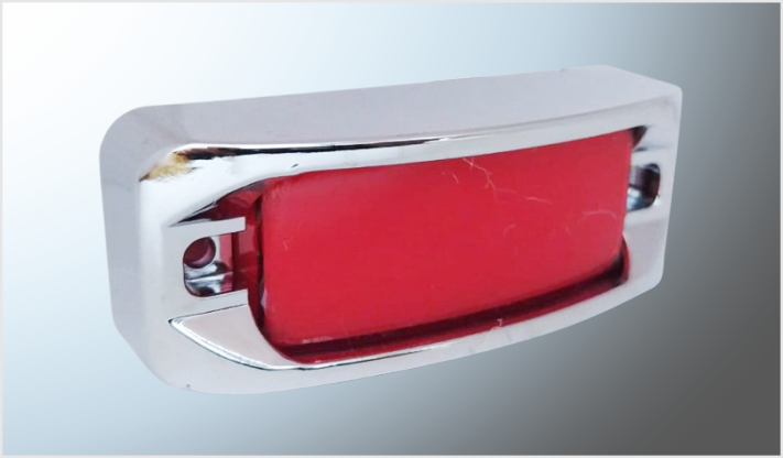 PLAFON P/ATOR."Mr. RECT. 3.5" C/BICEL PLASMA ROJO ALTA- BAJA-ESTROBO 12-24 Vols/100