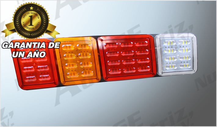 RECTANGULAR PLANA 108 LEDS 24 Volts (14x49 cms) 1200 Lm ALTA- BAJA MULTIFUNCIONES CHI/12