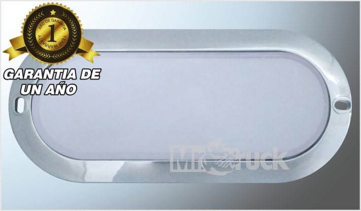 PLAFON P/ATORNILLAR "Mr. TRUCK" GEL CLARO PLAST. CROMADO 12-24 Volts CHINA